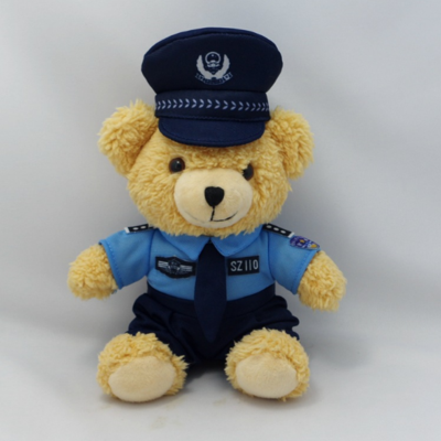 Promotional Stuffed Plush Police Doll Teddy Bear Toy