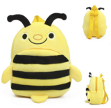 Custom Plush Backpack Animal Bee School Bag For Children