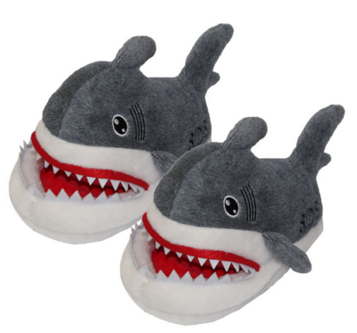 Animal Design Indoor Shark Plush Slipper For Adults