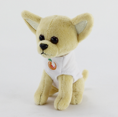 Promotional Mini Plush Stuffed Animal Dog Toy With T-Shirt